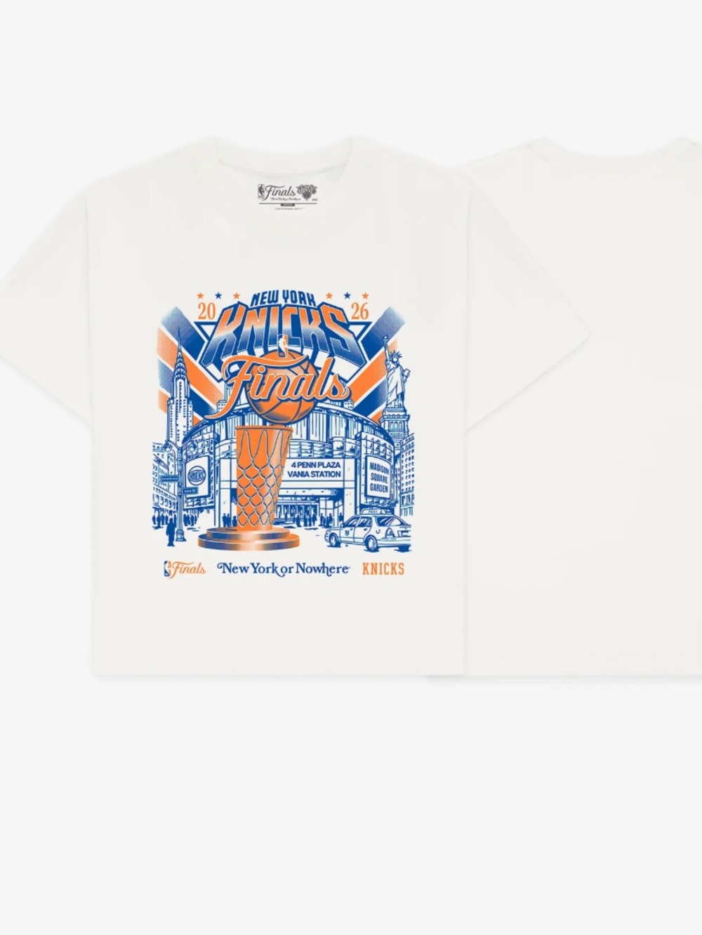 New York Or Nowhere Knicks 2026 NBA Finals T-Shirt NWT
